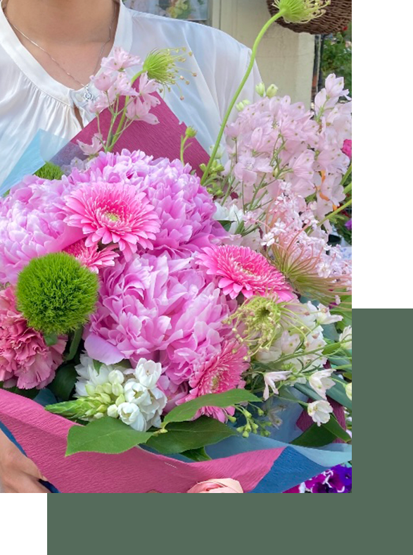 想いを束ねて、手渡す花。